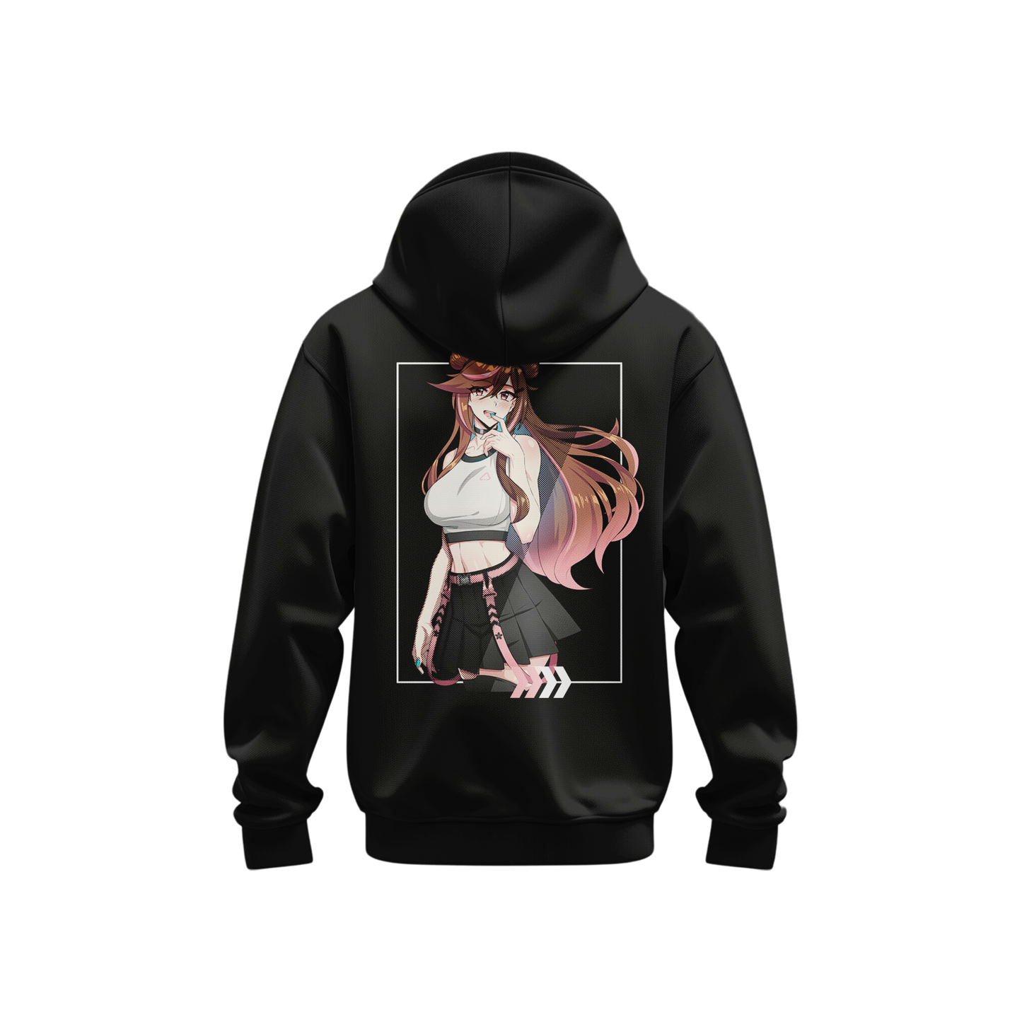 Hoodie renrize techwear (black) - anime