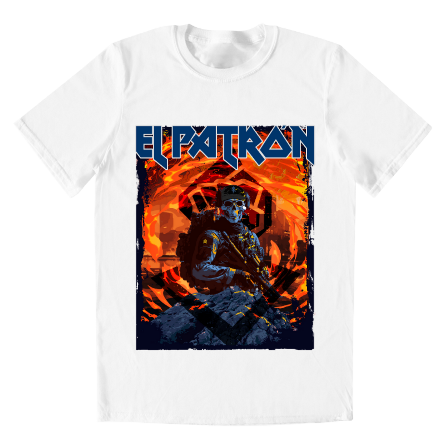 Alkapone men's t-shirt with the iron maiden pattern