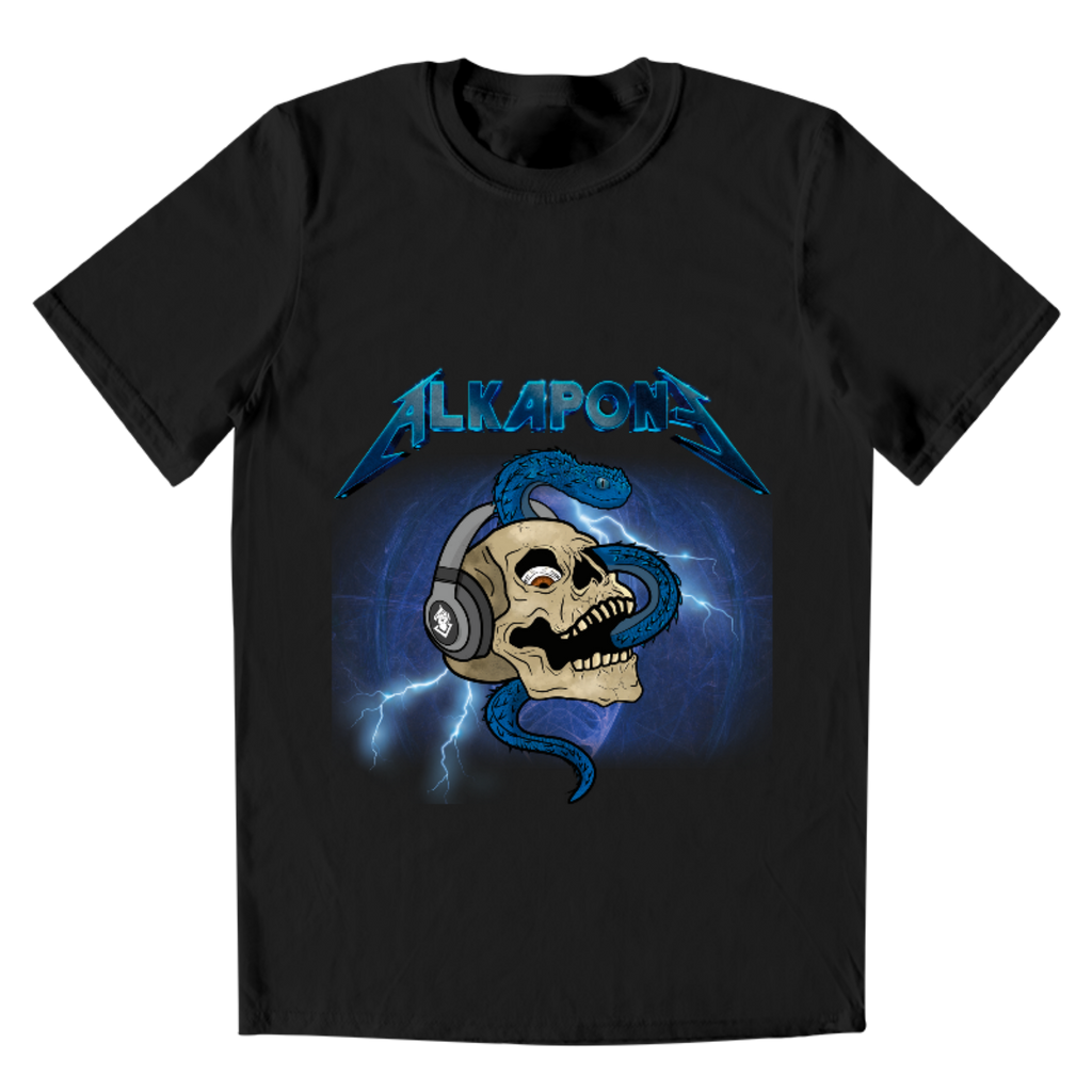 metallic lightning bolt with alkapone skull