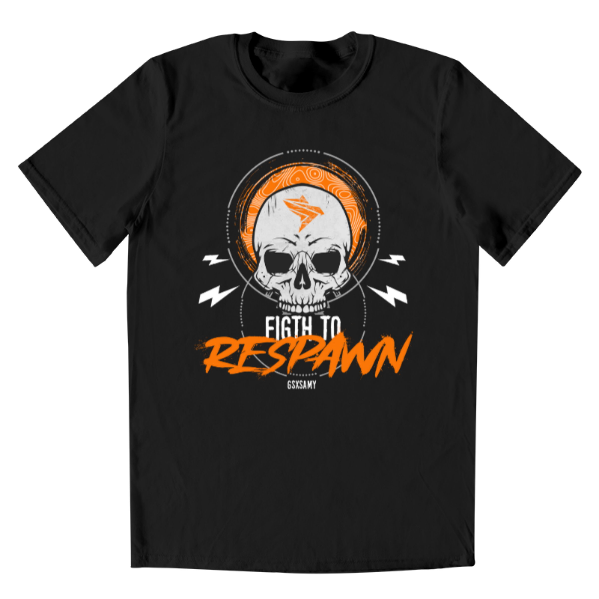 MEN'S FIGHT TO RESPAWN ORANGE T-SHIRT