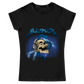 Women's T-shirt alkapone metallic lightning bolt with skull
