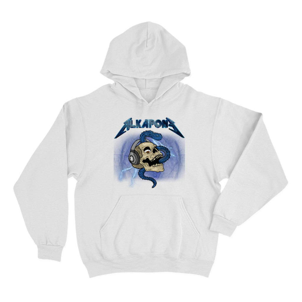 Metallic lightning bolt with skull Alkapone