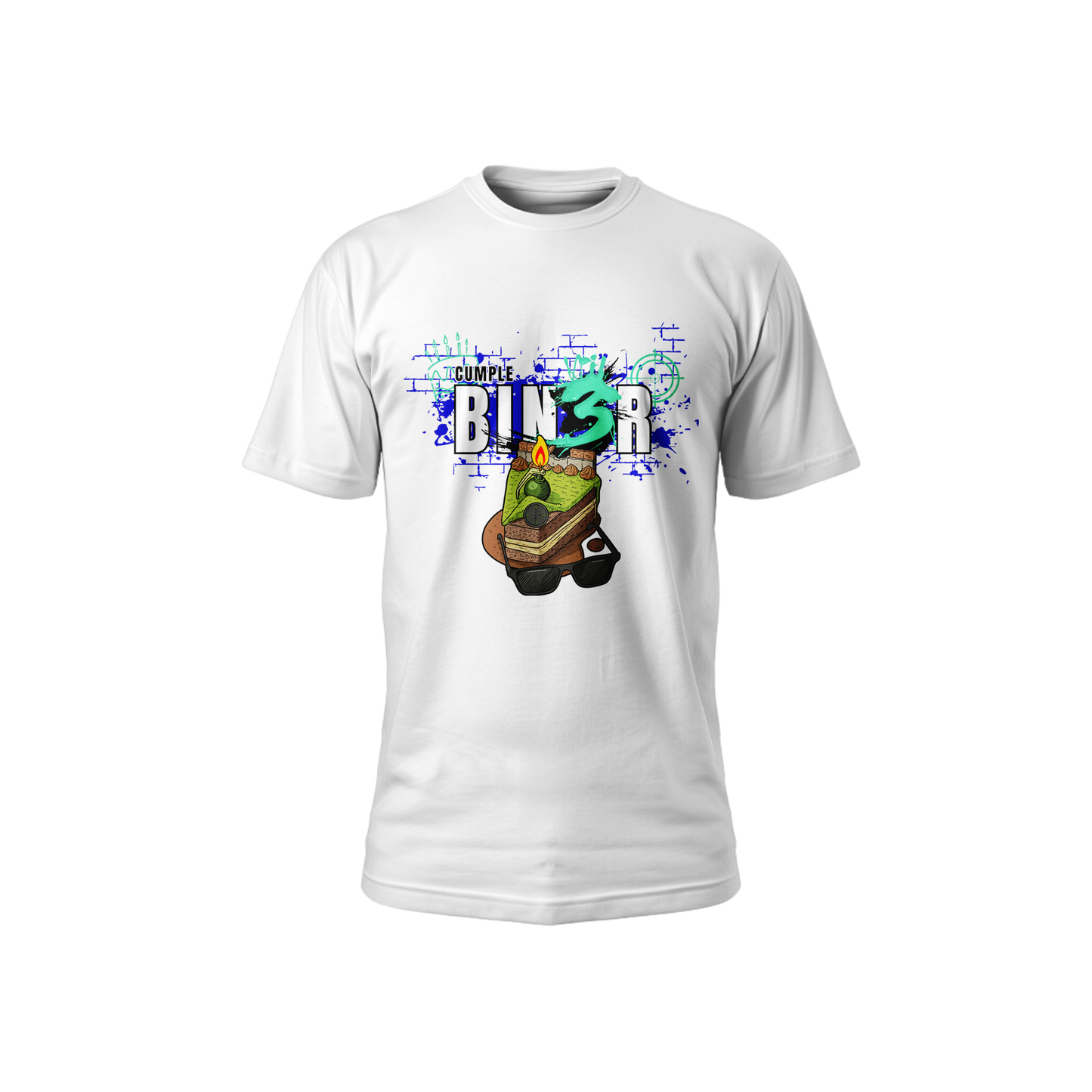 Playera Hombre Cumple Bin3r Blanco