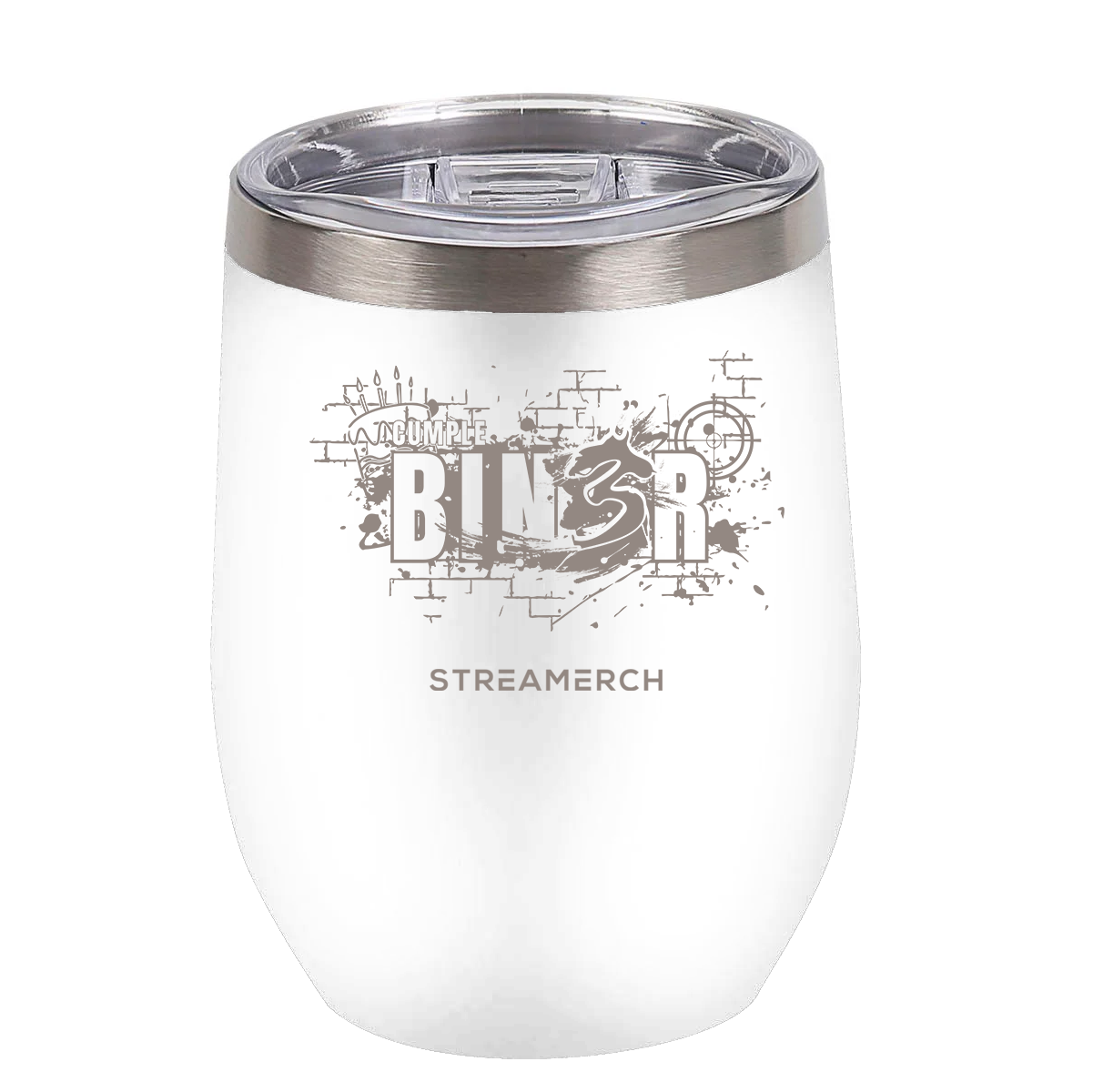 Vaso Térmico Cumple bin3r Blanco