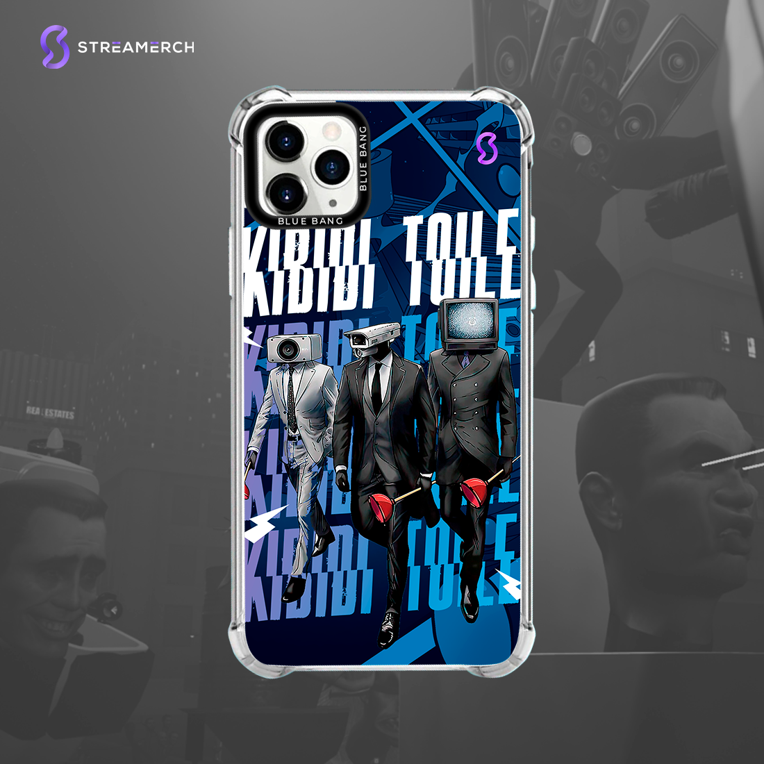 "Skibidi Toilets" holographic cell phone case