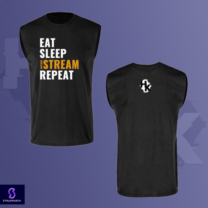 Eat Sleep Hatake Gaming Black Tanktop T-Shirt 