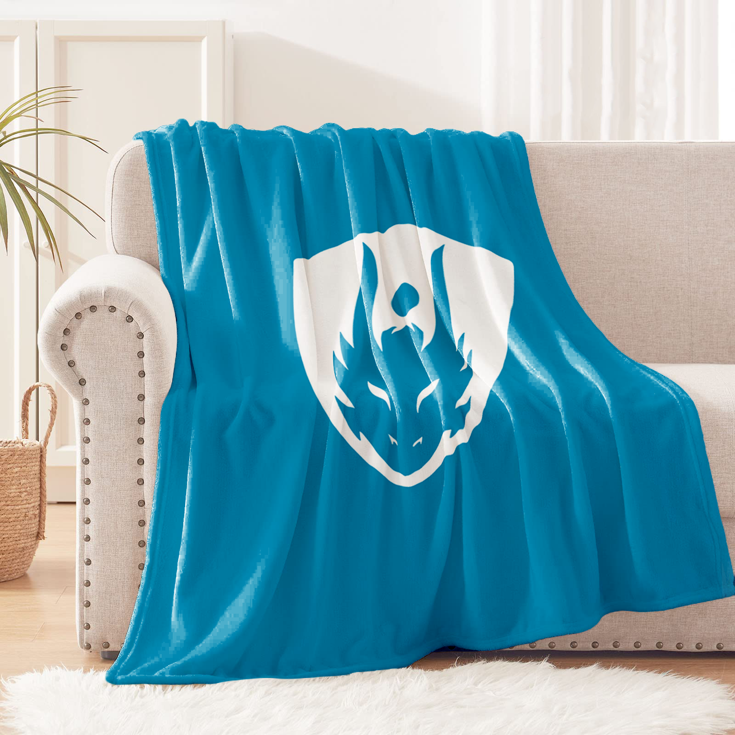 Manta de Tela Polar, Poliéster de 1.10 x 1.60 cm Quisqueya Sports Logo