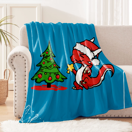 Manta de Tela Polar, Poliéster de 1.10 x 1.60 cm Quisqueya Sports Mascota Navideña