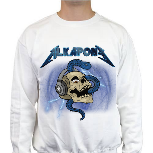 Lightning metal alkapone sweatshirt with skull