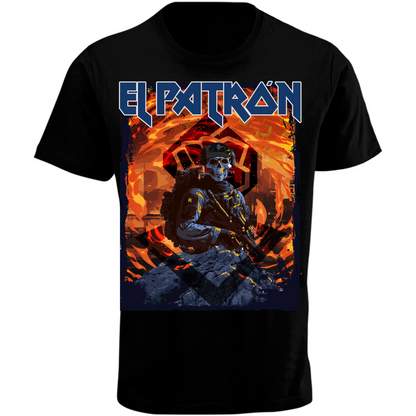 Alkapone men's t-shirt with the iron maiden pattern