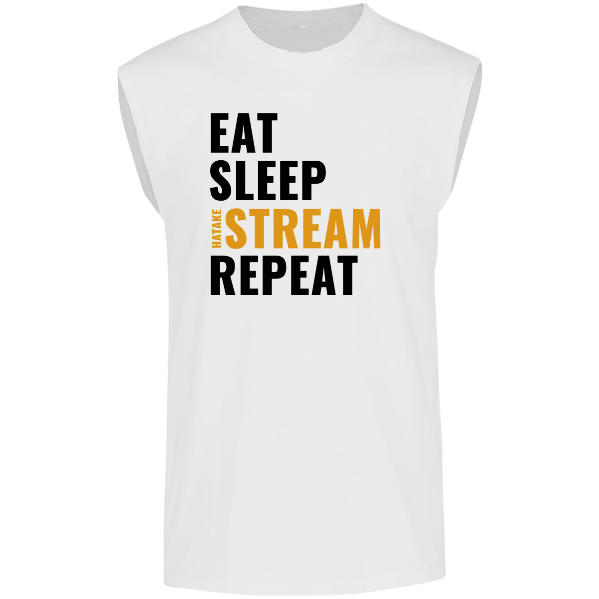 Camiseta Tanktop Eat Sleep Hatake Gaming Blanca