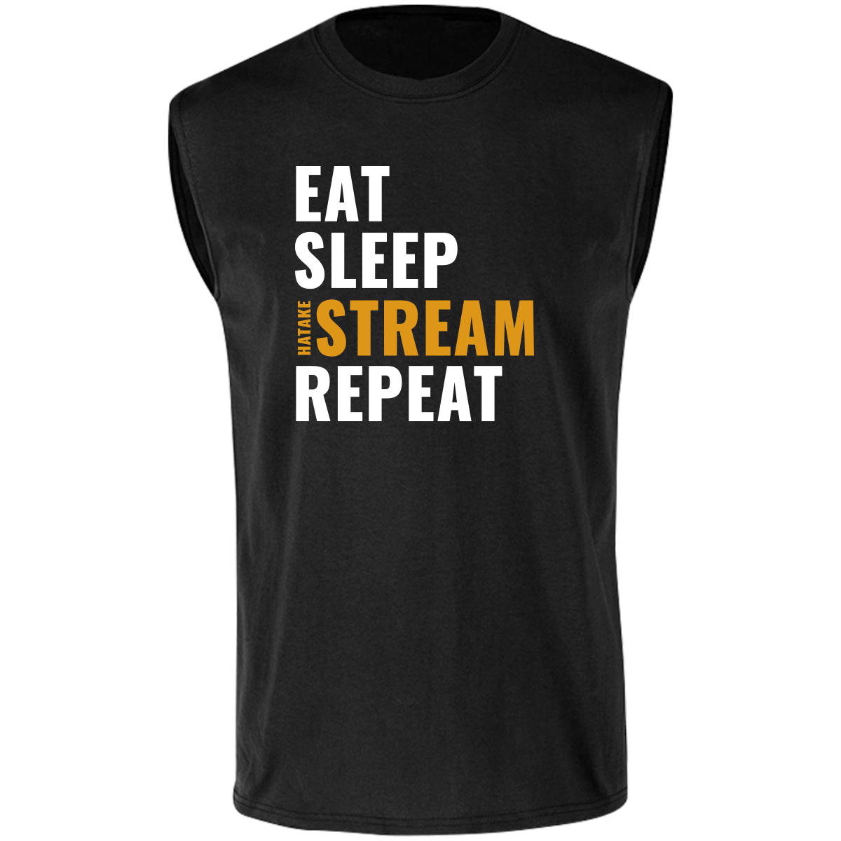 Camiseta Tanktop Eat Sleep Hatake Gaming Negra