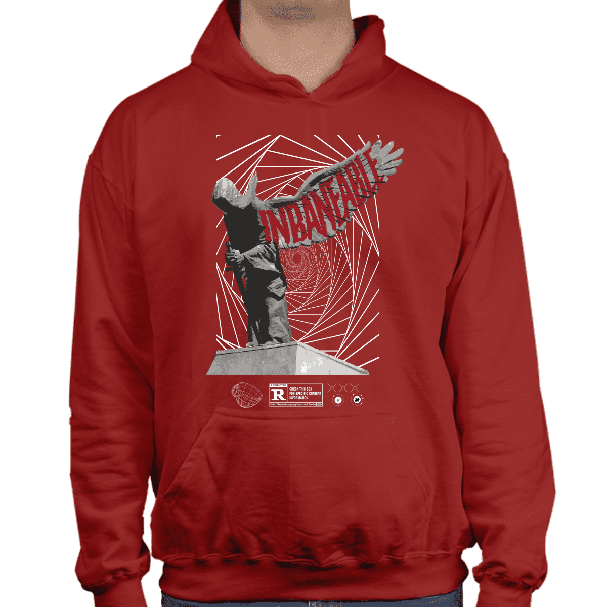 HOODIE "RED UNBANEABLE" DELTA FORCE