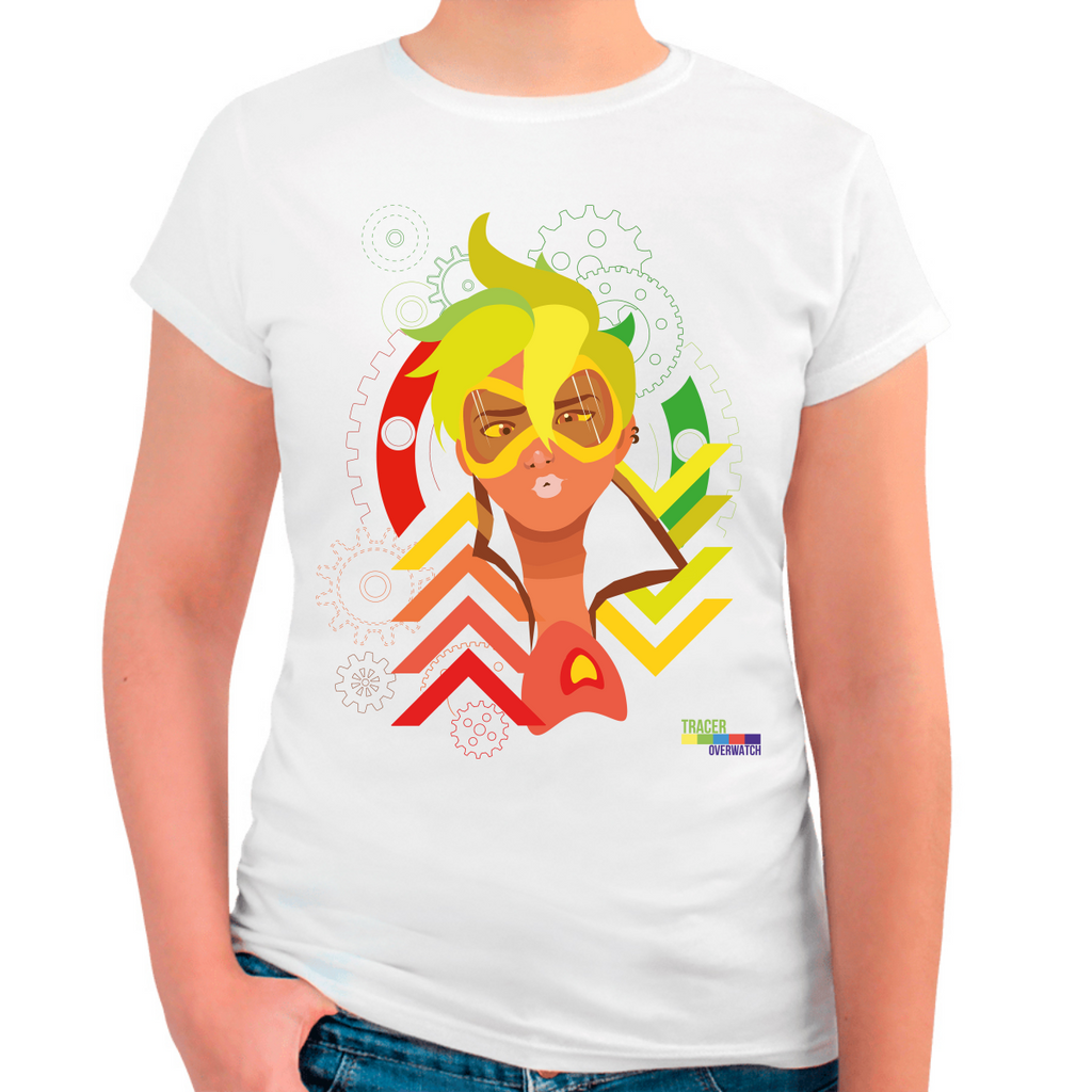 Playera Mujer Tracer Overwatch Aura Collection