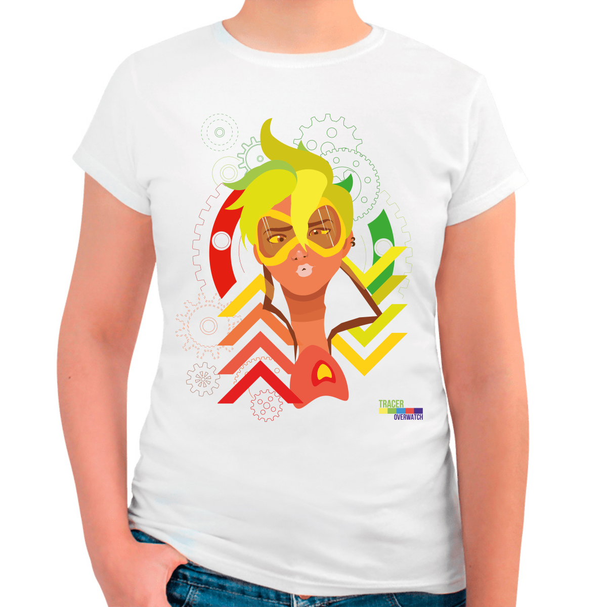 Playera Mujer Tracer Overwatch Aura Collection