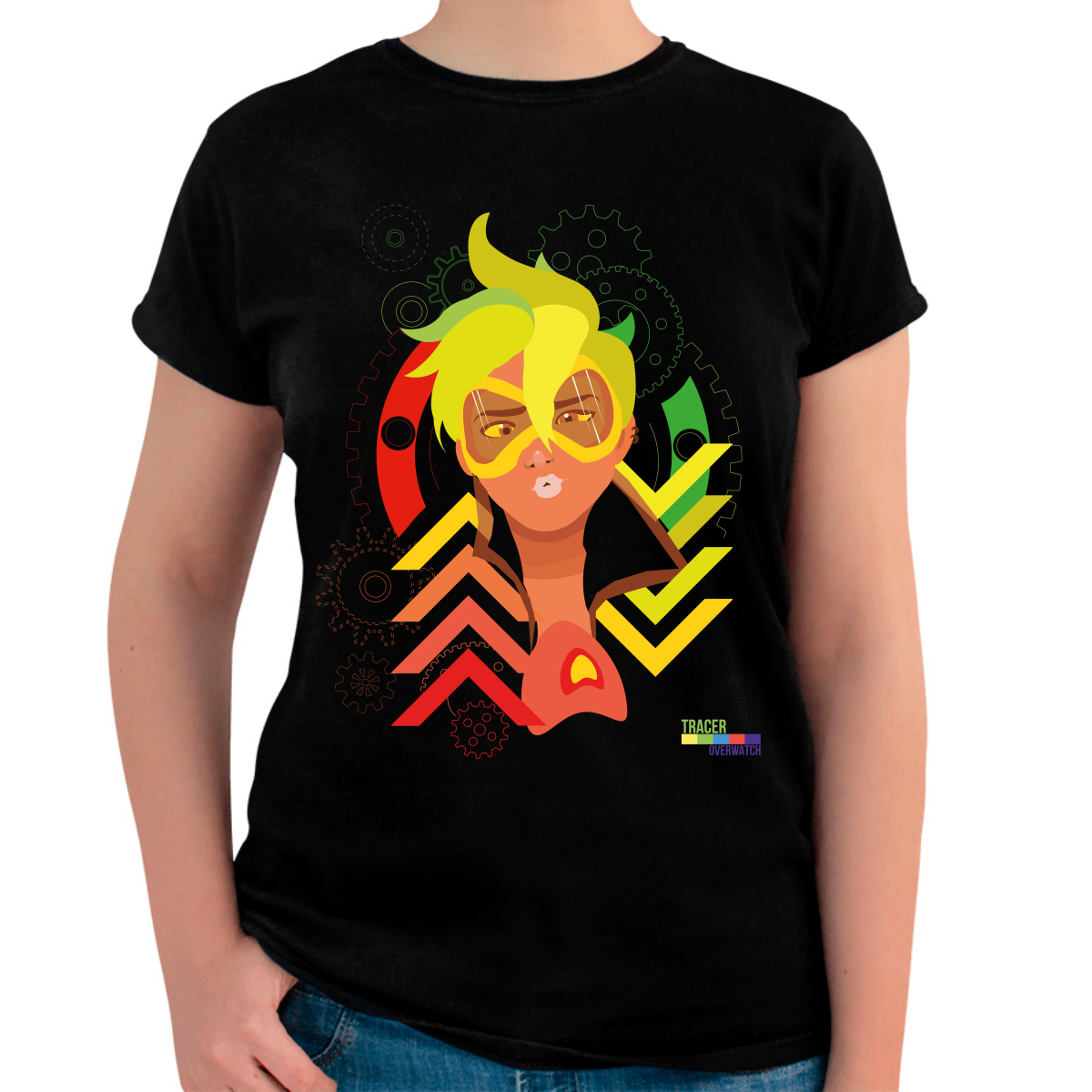 Playera Mujer Tracer Overwatch Aura Collection