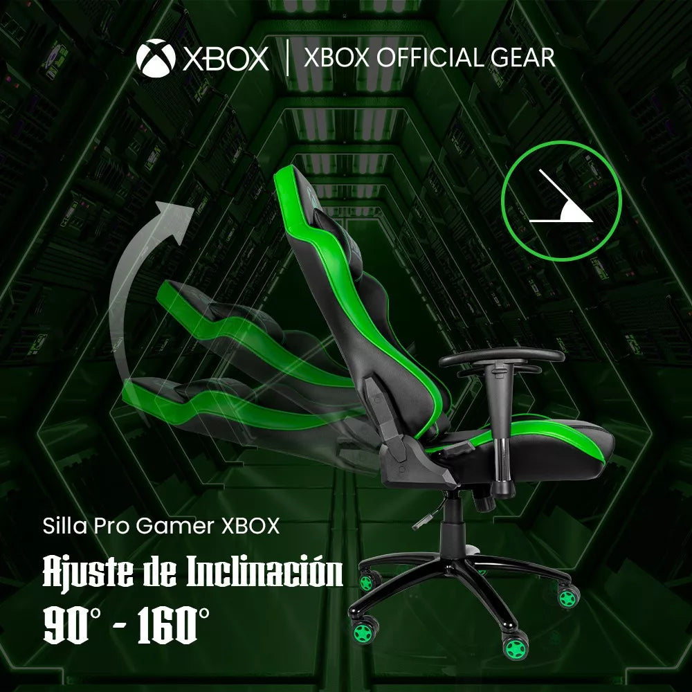 Techzone Pro Xbox Gamer Chair Up to 120kg Black Green Streamerch