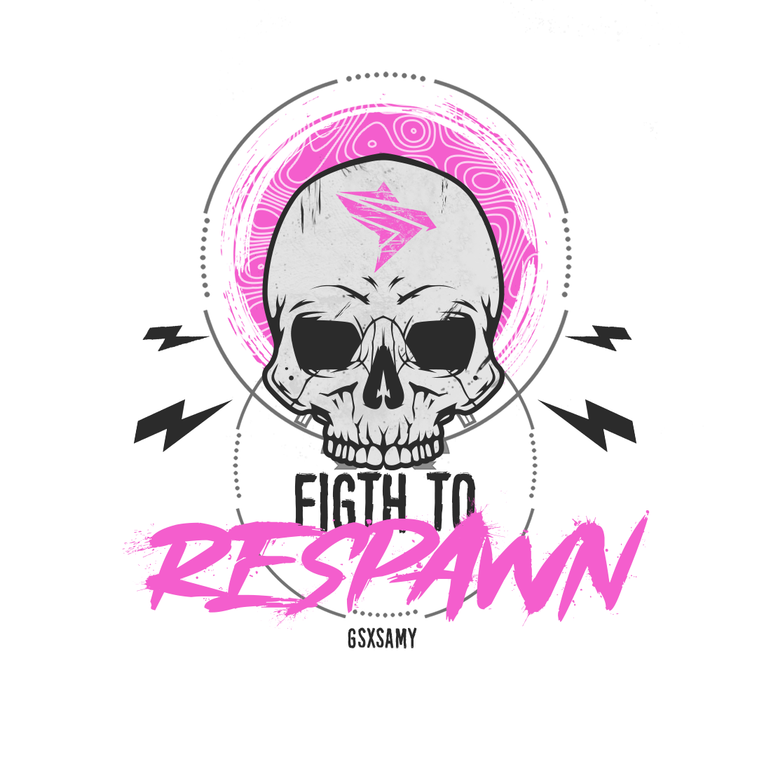 FIGHT TO RESPAWN PINK MEN'S T-SHIRT
